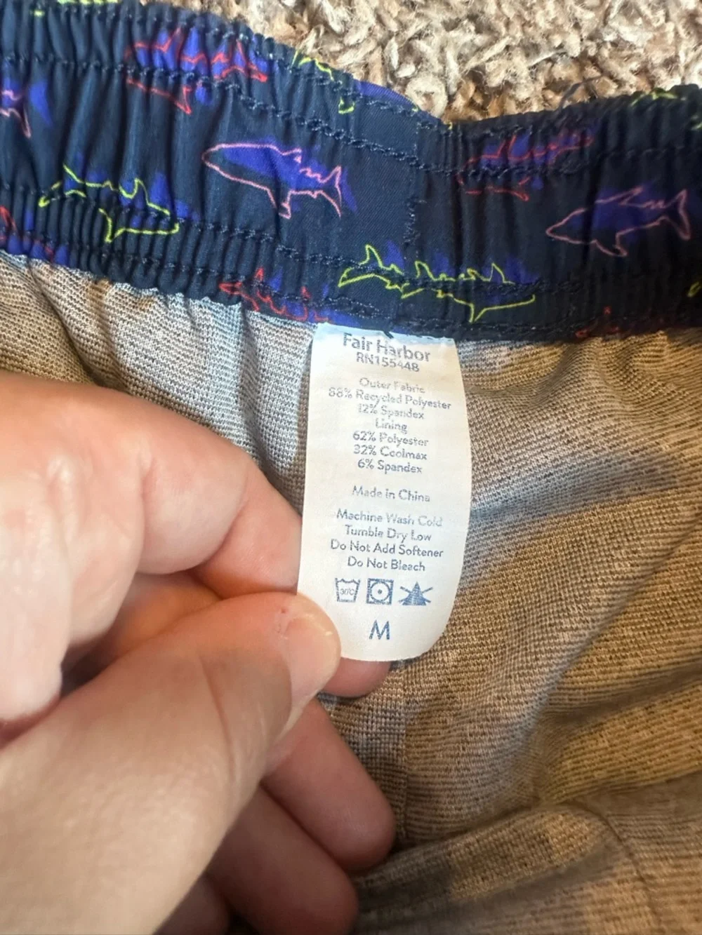 Kids Fair Harbor Anchor trunks-Shark print